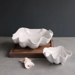Sale VIDA Ocean Shell Small Bowl (White) View All Ocean|View All Vida