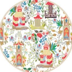 New VIDA Pagoda Reversible 15.5" Round Placemats Set of 4 (Neutral) Holiday|View All Vida