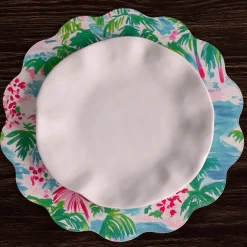 Best VIDA Palm Trees Reversible Round Placemats Set of 4 (Multi) View All Vida|Placemats