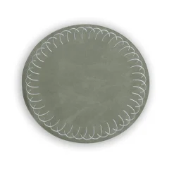VIDA Round Embroidered Swirl 15.5" Round Placemats Set of 4 (Green) View All Vida|Placemats