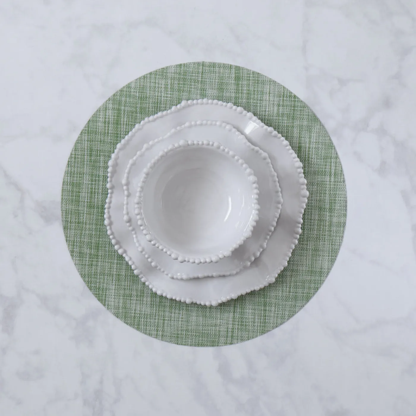 Outlet VIDA Round Woven Placemats Set of 4 (Green) View All Vida|Placemats
