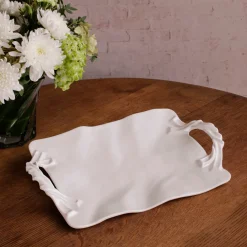 Sale VIDA Sasha Rectangular Tray with Handles White View All Vida|VIDA Sasha