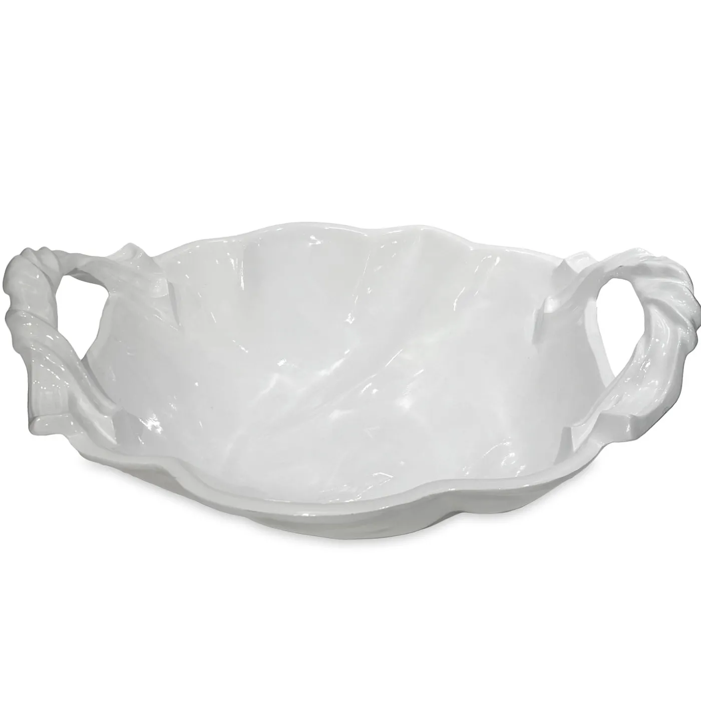 New VIDA Sasha Round Large Bowl with Handles White View All Vida|VIDA Sasha