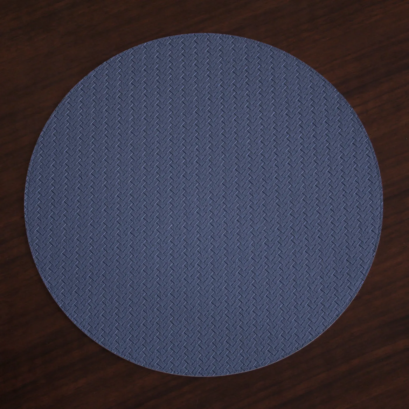 Clearance VIDA Snakeskin Reversible 15" Round Placemats Set of 4 (Slate Blue and View All Vida|Placemats