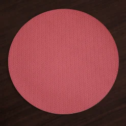 New VIDA Snakeskin Reversible 15" Round Placemats Set of 4 (Salmon and Cha View All Vida|Placemats
