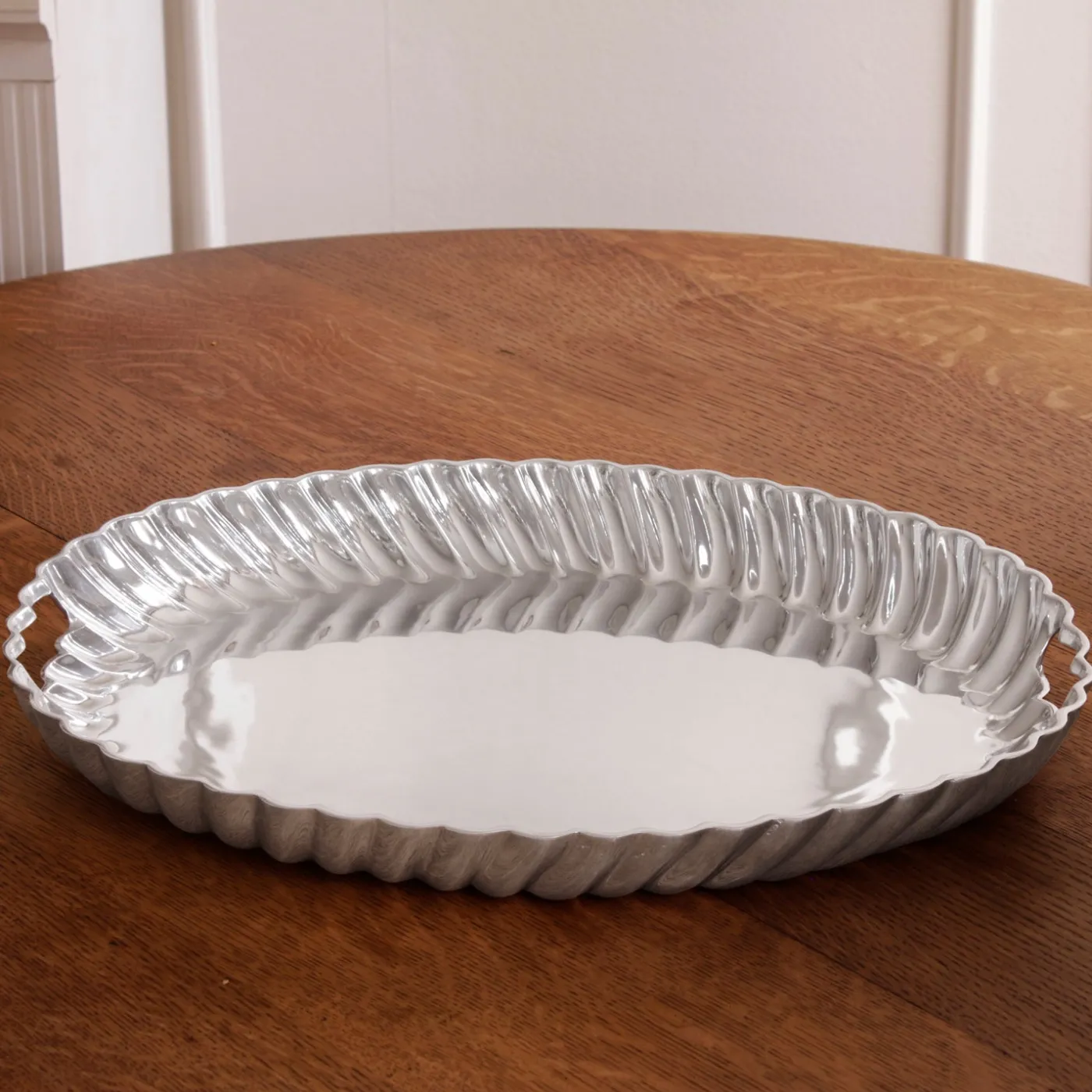 Online VINTAGE Swirl Oval Tray with Handles A Touch Of Vintage|Trays
