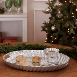 Online VINTAGE Swirl Oval Tray with Handles A Touch Of Vintage|Trays