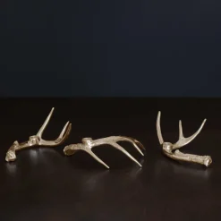 Sale WESTERN Sierra Modern Antler Candlestick Gold Set of 3 (Gold) View All Western|WESTERN Antler